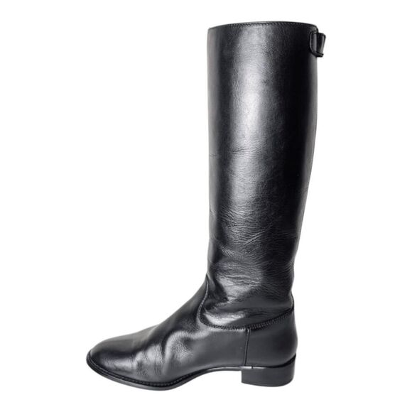 J CREW Field Black Leather Riding Boot Size 8.5 - Picture 6 of 13